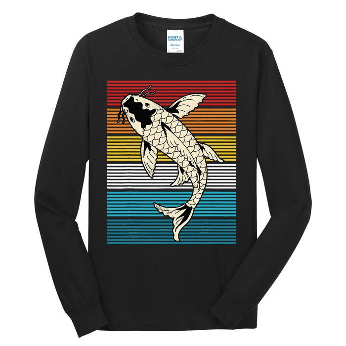 Vintage Koi Fish Japanese Art Funny Carp Asian Japan Lovers Tall Long Sleeve T-Shirt