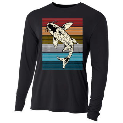 Vintage Koi Fish Japanese Art Funny Carp Asian Japan Lovers Cooling Performance Long Sleeve Crew