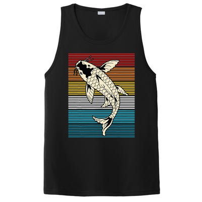 Vintage Koi Fish Japanese Art Funny Carp Asian Japan Lovers PosiCharge Competitor Tank