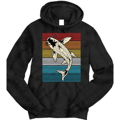 Vintage Koi Fish Japanese Art Funny Carp Asian Japan Lovers Tie Dye Hoodie