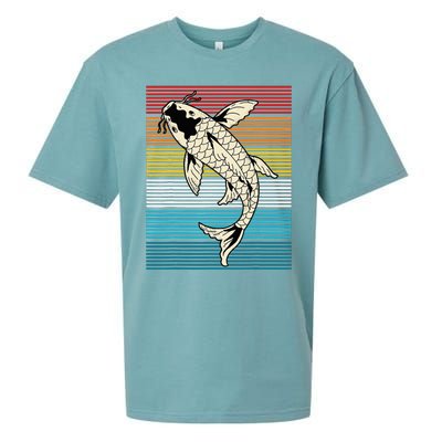 Vintage Koi Fish Japanese Art Funny Carp Asian Japan Lovers Sueded Cloud Jersey T-Shirt