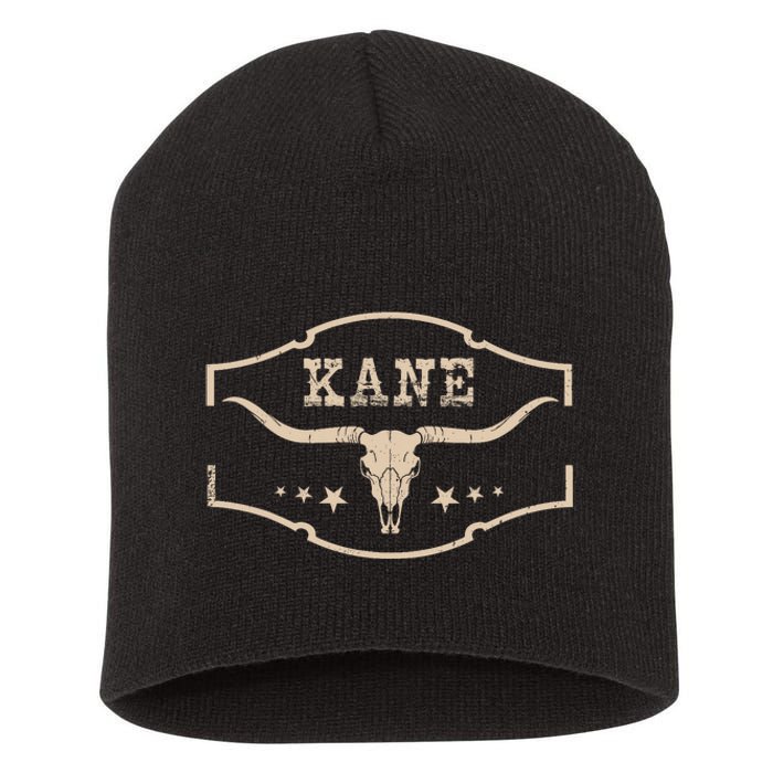 Vintage Kane First Name Personalized Retro 80S Apparel Short Acrylic Beanie