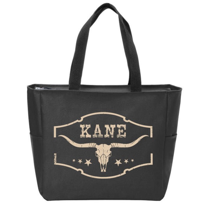 Vintage Kane First Name Personalized Retro 80S Apparel Zip Tote Bag