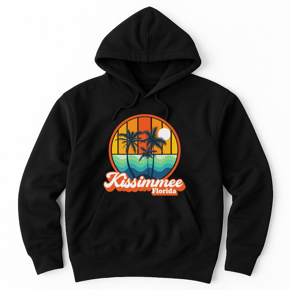 Vintage Kissimmee Florida Summer Vacation Beach Souvenirs Hoodie