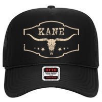 Vintage Kane First Name Personalized Retro 80s High Crown Mesh Back Trucker Hat