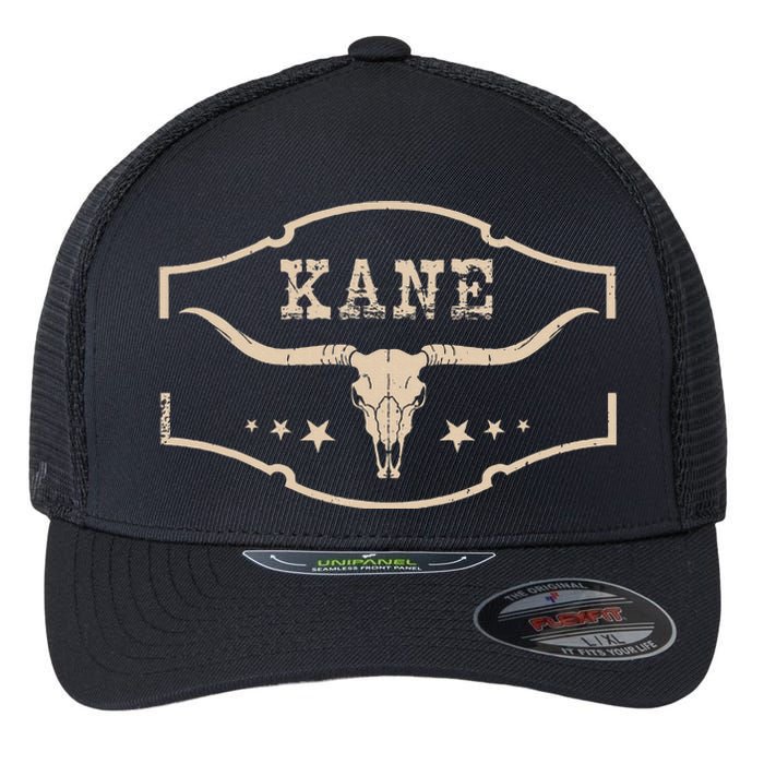 Vintage Kane First Name Personalized Retro 80s Flexfit Unipanel Trucker Cap