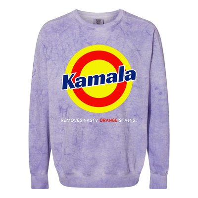 Vote Kamala Harris Removes Nasty Orange Stains Detergent Fun Colorblast Crewneck Sweatshirt