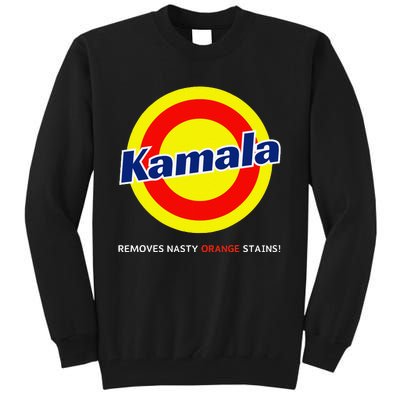 Vote Kamala Harris Removes Nasty Orange Stains Detergent Fun Tall Sweatshirt