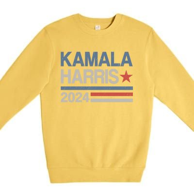 Vintage Kamala Harris 2024 For President Election Campaign Gift Premium Crewneck Sweatshirt