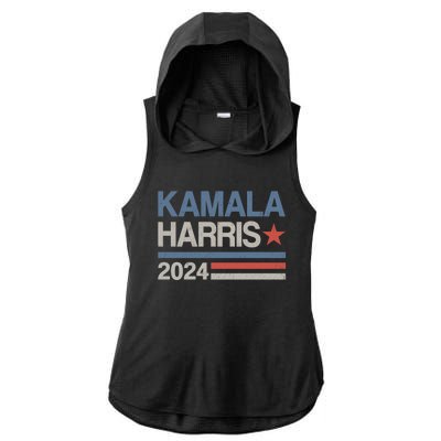 Vintage Kamala Harris 2024 For President Election Campaign Gift Ladies PosiCharge Tri-Blend Wicking Draft Hoodie Tank