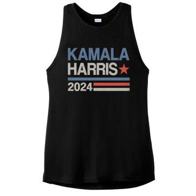 Vintage Kamala Harris 2024 For President Election Campaign Gift Ladies PosiCharge Tri-Blend Wicking Tank