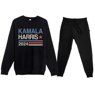 Vintage Kamala Harris 2024 For President Election Campaign Gift Premium Crewneck Sweatsuit Set