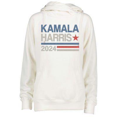 Vintage Kamala Harris 2024 For President Election Campaign Gift Womens Funnel Neck Pullover Hood