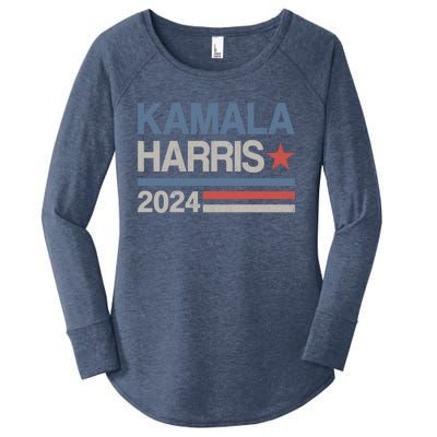 Vintage Kamala Harris 2024 For President Election Campaign Gift Women's Perfect Tri Tunic Long Sleeve Shirt