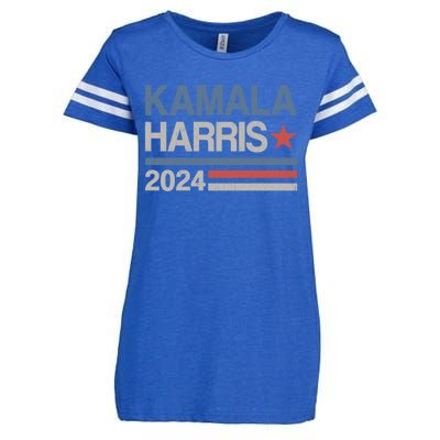 Vintage Kamala Harris 2024 For President Election Campaign Gift Enza Ladies Jersey Football T-Shirt