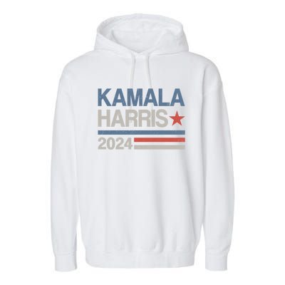 Vintage Kamala Harris 2024 For President Election Campaign Gift Garment-Dyed Fleece Hoodie