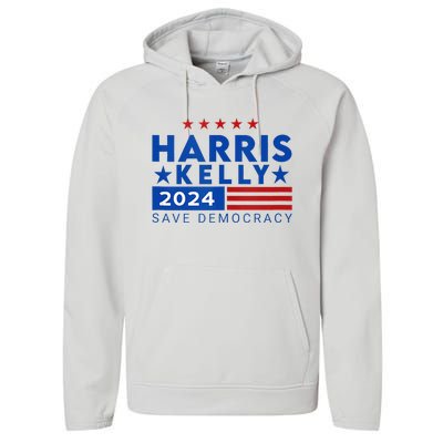 Vote Kamala Harris Mark Kelly V.P Vice President 47th 2024 Performance Fleece Hoodie