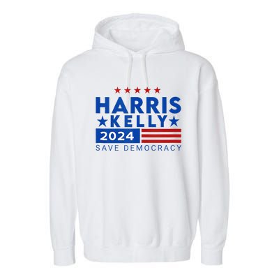 Vote Kamala Harris Mark Kelly V.P Vice President 47th 2024 Garment-Dyed Fleece Hoodie