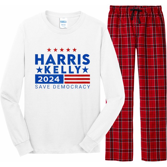 Vote Kamala Harris Mark Kelly V.P Vice President 47th 2024 Long Sleeve Pajama Set