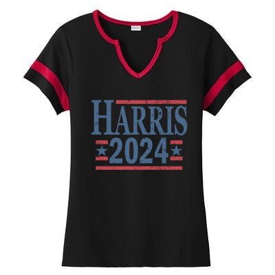 Vintage Kamala Harris 2024 Gift Ladies Halftime Notch Neck Tee