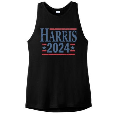 Vintage Kamala Harris 2024 Gift Ladies PosiCharge Tri-Blend Wicking Tank