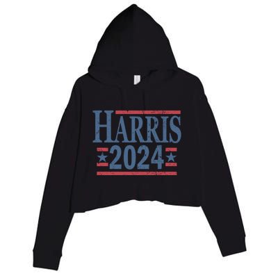 Vintage Kamala Harris 2024 Gift Crop Fleece Hoodie