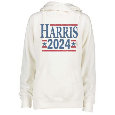 Vintage Kamala Harris 2024 Gift Womens Funnel Neck Pullover Hood