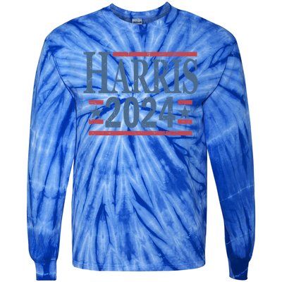 Vintage Kamala Harris 2024 Gift Tie-Dye Long Sleeve Shirt