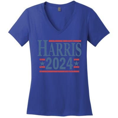 Vintage Kamala Harris 2024 Gift Women's V-Neck T-Shirt