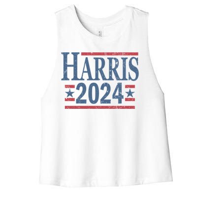 Vintage Kamala Harris 2024 Gift Women's Racerback Cropped Tank