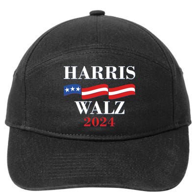 Vote Kamala Harris Tim Walz 2024 Election 7-Panel Snapback Hat