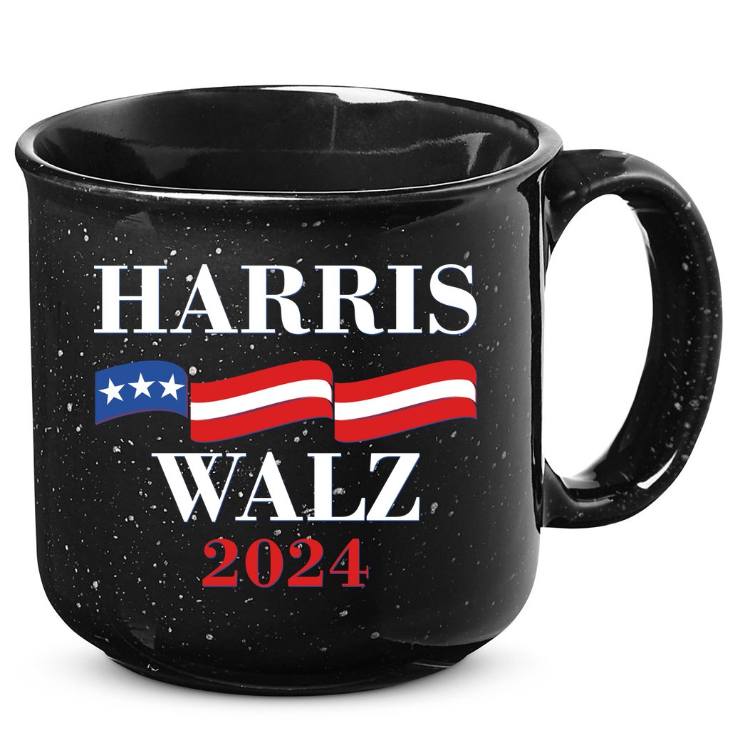 Vote Kamala Harris Tim Walz 2024 Election 15oz Campfire Ceramic Mug