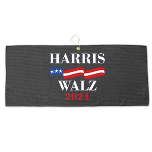 Vote Kamala Harris Tim Walz 2024 Election Large Microfiber Waffle Golf Towel