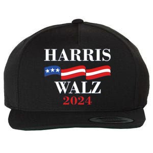 Vote Kamala Harris Tim Walz 2024 Election Wool Snapback Cap