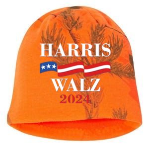 Vote Kamala Harris Tim Walz 2024 Election Kati - Camo Knit Beanie