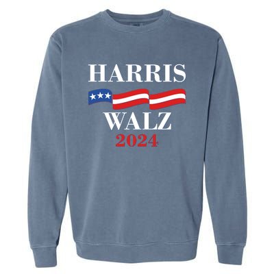 Vote Kamala Harris Tim Walz 2024 Election Garment-Dyed Sweatshirt