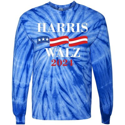 Vote Kamala Harris Tim Walz 2024 Election Tie-Dye Long Sleeve Shirt