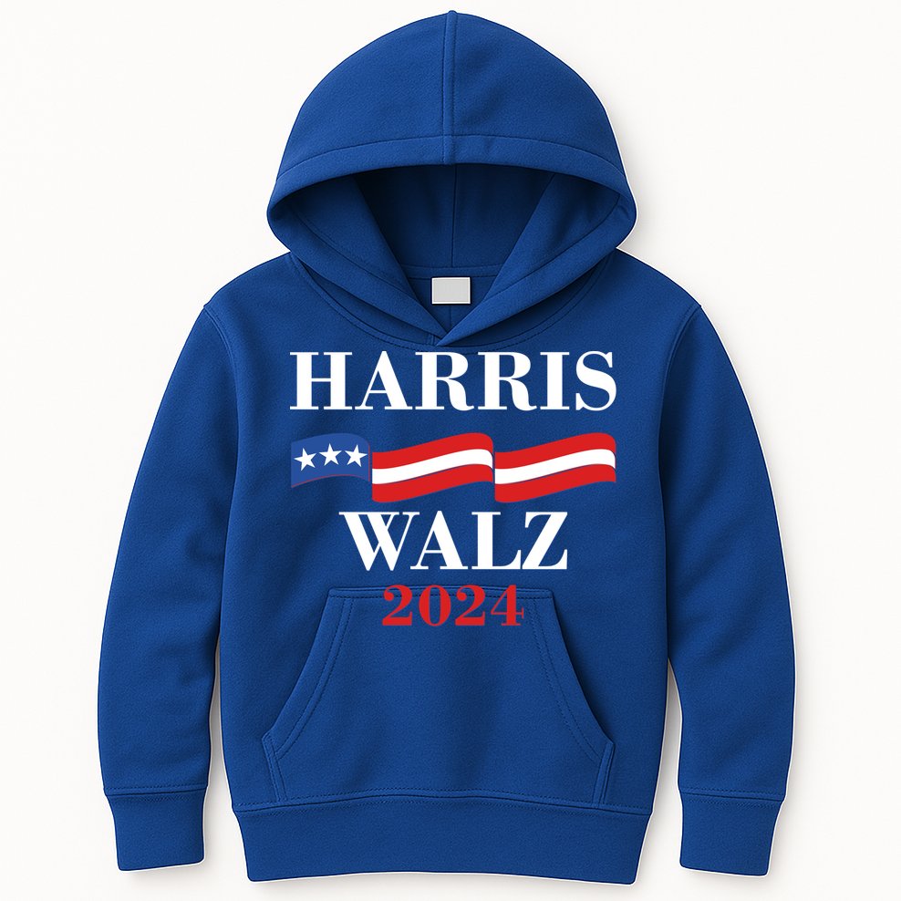 Vote Kamala Harris Tim Walz 2024 Election Kids Hoodie