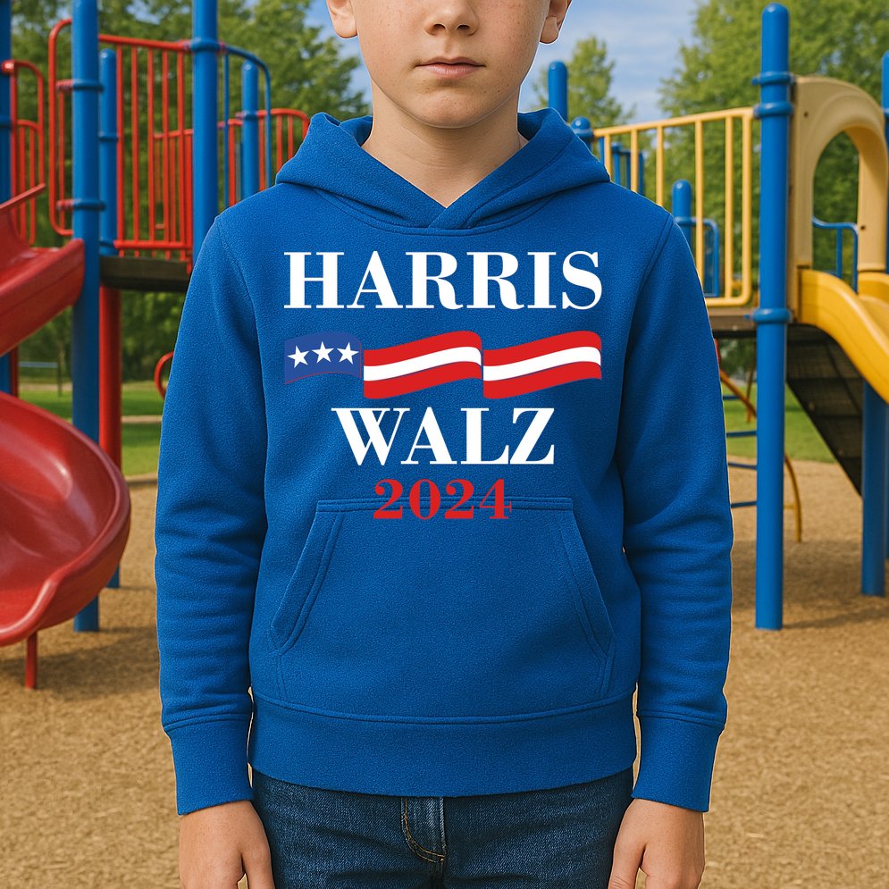 Vote Kamala Harris Tim Walz 2024 Election Kids Hoodie