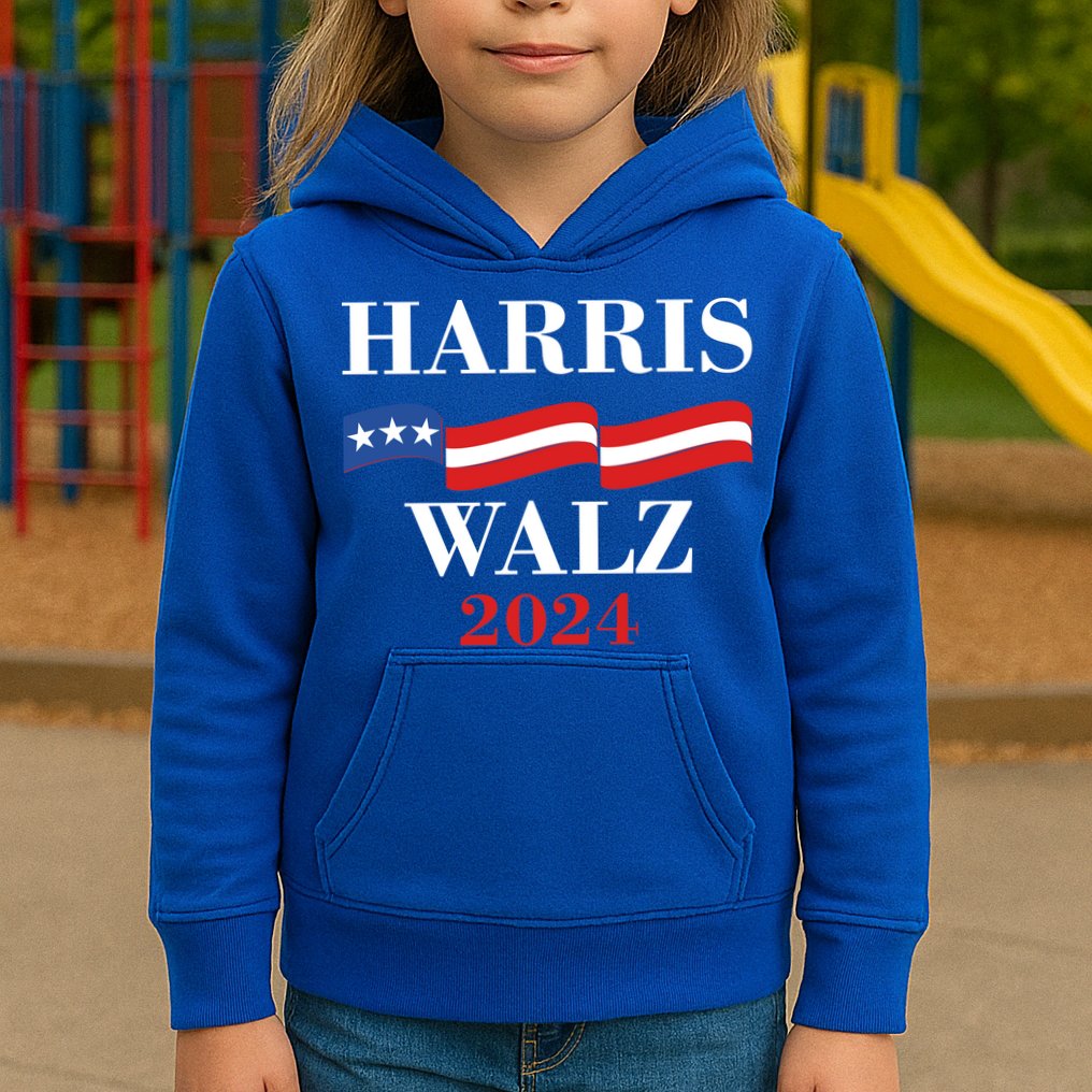 Vote Kamala Harris Tim Walz 2024 Election Kids Hoodie