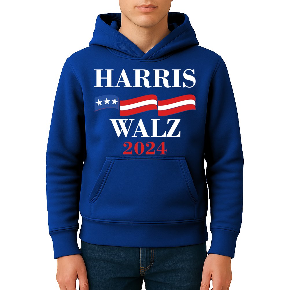 Vote Kamala Harris Tim Walz 2024 Election Kids Hoodie