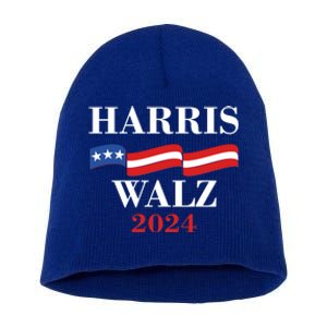 Vote Kamala Harris Tim Walz 2024 Election Short Acrylic Beanie