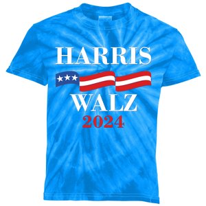 Vote Kamala Harris Tim Walz 2024 Election Kids Tie-Dye T-Shirt