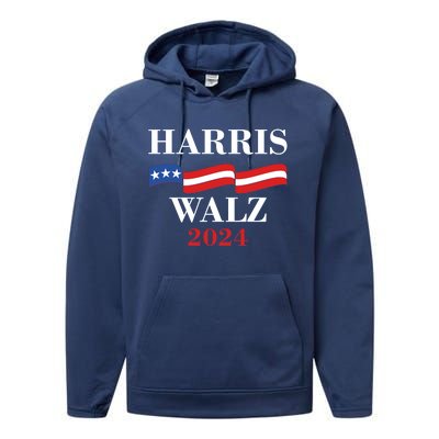 Vote Kamala Harris Tim Walz 2024 Election Performance Fleece Hoodie