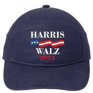 Vote Kamala Harris Tim Walz 2024 Election 7-Panel Snapback Hat