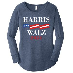 Vote Kamala Harris Tim Walz 2024 Election Women's Perfect Tri Tunic Long Sleeve Shirt