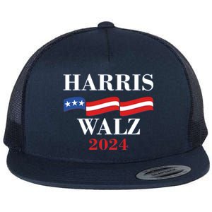 Vote Kamala Harris Tim Walz 2024 Election Flat Bill Trucker Hat