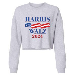 Vote Kamala Harris Tim Walz 2024 Election Cropped Pullover Crew