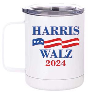 Vote Kamala Harris Tim Walz 2024 Election 12 oz Stainless Steel Tumbler Cup