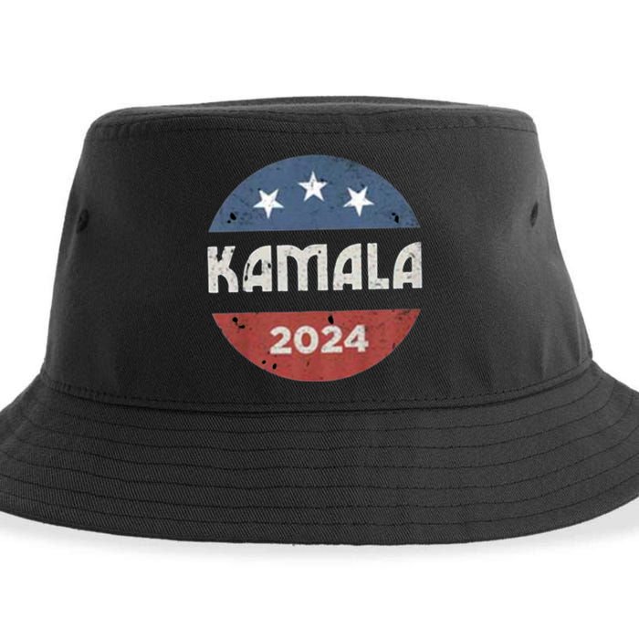 Vintage Kamala Harris 2024 For President Election Sustainable Bucket Hat